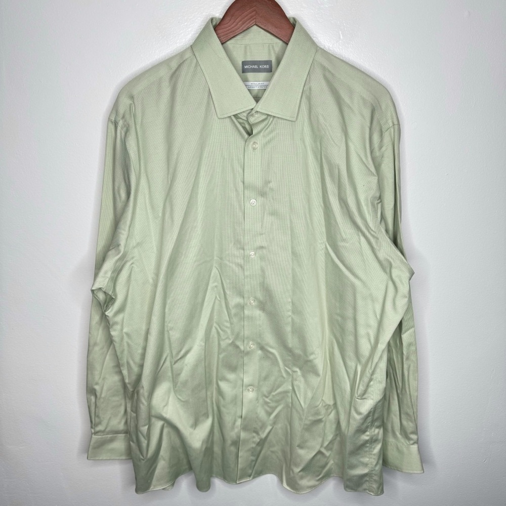 Michael Kors Non-Iron Regular Fit Cotton Long Sleeve Button Down Shirt Size XXL